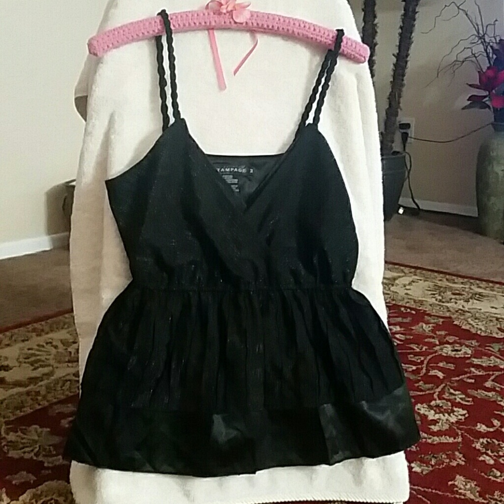 Spaghetti strap low cut top